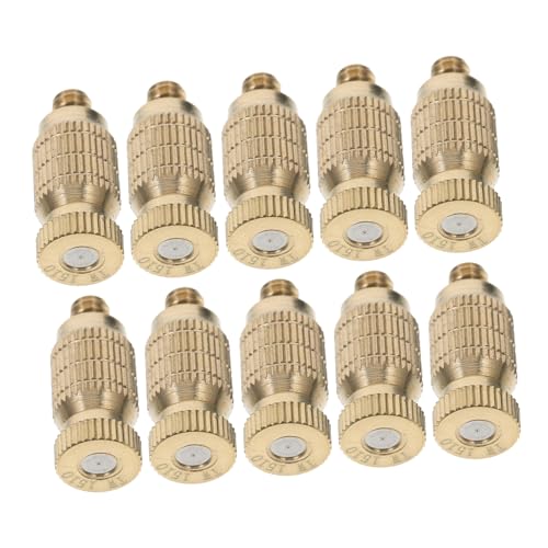 Yardenfun 10pcs High Pressure Misting Nozzles Brass Atomizing Nozzles for Misting System Patio Garden
