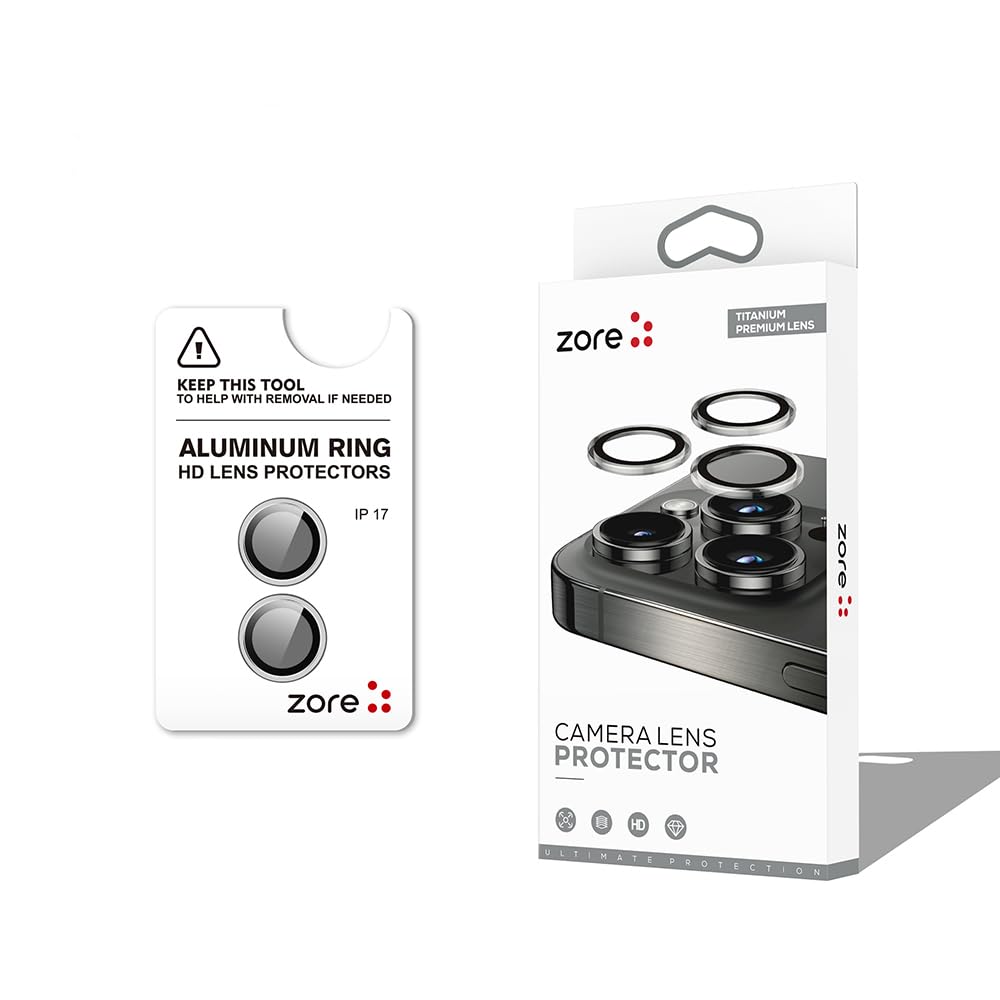 Zore Apple ile uyumlu iPhone 17 Zore CL-12 Premium Safir Parmak İzi Bırakmayan Anti-Reflective Kamera Lens Koru Gümüş
