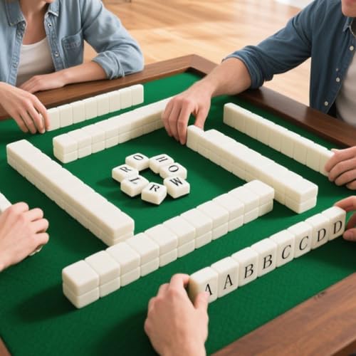 Juego de Mahjong Alfabético con 108 Fichas para Adultos miniatura 2
