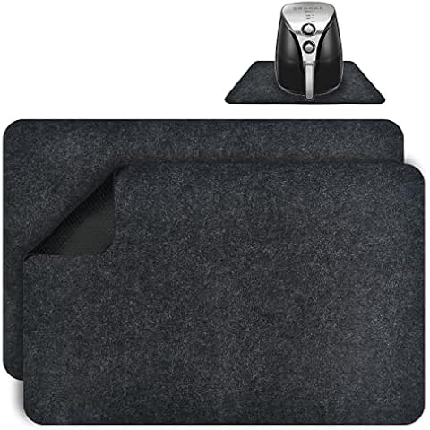 CENBEN 2 Pcs Air Fryer Pad,Heat Resistant Mat for Air Fryer,Kitchen Countertop Heat Protector Mat with Sliding Function,Heat-Resistant Countertop Protector,Kitchen Hot Pads for Air Fryer,Blender Cover