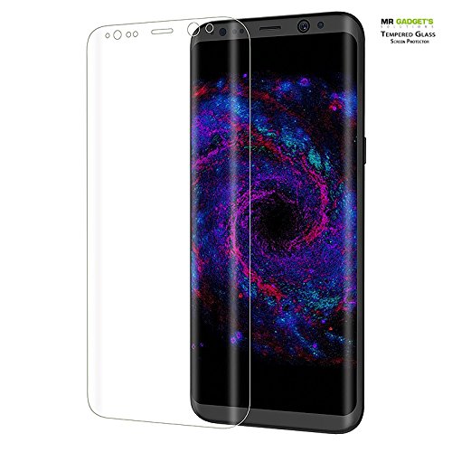 Full Edge Coverage 9H Hardness Tempered Glass Screen Protector for Samsung GalaxyS8 Plus, Ultra Clear, Drop/Scratch Proof, Bubble Free –Black and Clear Edge