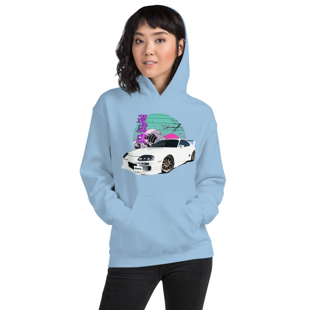 90s JDM Tuning Supra Vaporwave japoński estetyczny dryf wyścigi graficzna bluza z kapturem pulower bluza
