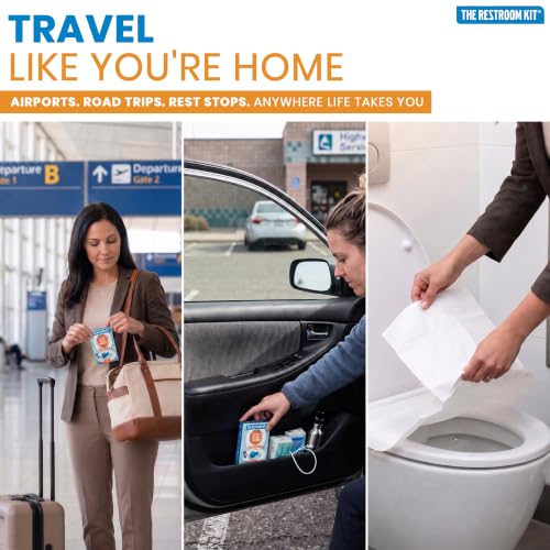Image of The Restroom Kit, 3 Pack Portable Disposable Oversized Toilet Seat Cover