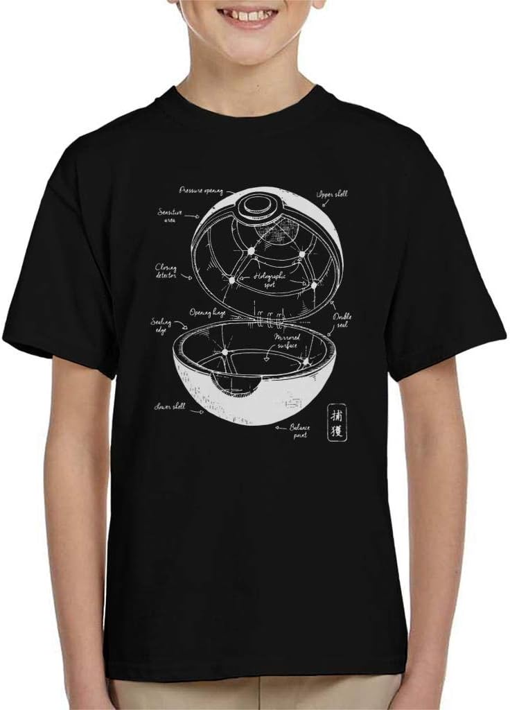 Pokeball Blueprint Kid's T-Shirt