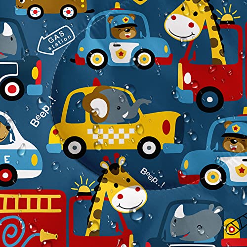 Bolsa de dormir infantil para niños y niñas, estampado de autos y animales, ligera, cálida, portátil, impermeable, resistente al frío para camping y senderismo (Autos) miniatura 6