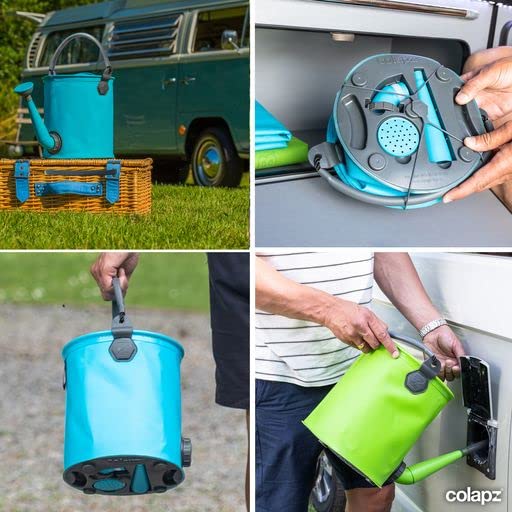 Colapz Faltbare Gießkanne & Eimer für Frischwasser – BPA-frei, Tragbar für Camping, Zelt, Festival, Wohnmobil & Wohnwagen – Praktische Outdoor Wasserkanne für Garten und Reise - Blau