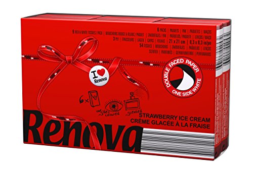 Renova Pañuelos de bolsillo Red Label Rojo aroma Helado de Fresa...