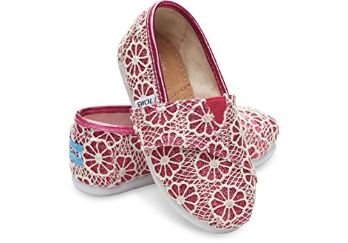 TOMS Classics Pink Crochet Glitter 10006358 Tiny 73