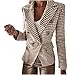 HAOLEI Giacche da Smoking da Donna Blazer Due Bottoni Giacca da Abito Elegante Giacche da Abito Slim Fit Abito da Donna in Cotone Formale da