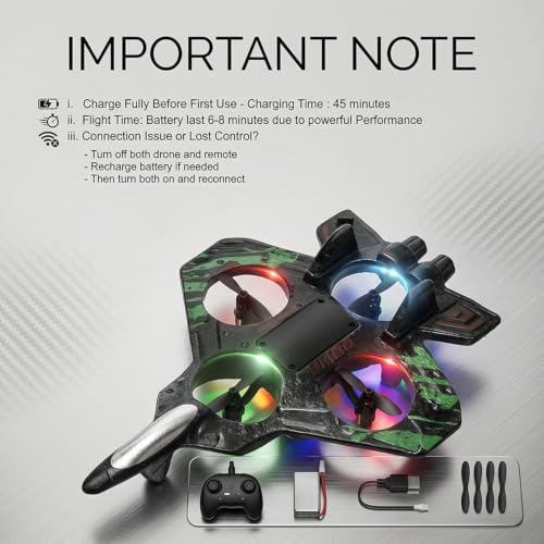 Image of Remote Control Star Fighter Plane with Bright LED Lights Wireless Controller Stable Flying RC Toy for Kids | Fun & Educational Toy for Kids Boys & Girls