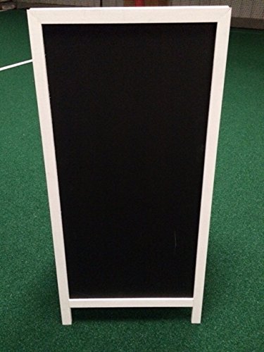 Sidewalk Display Sign Announcement Board 55 X 24 Black Chalkboard White Wood Frame with Legs Double Sided Bridal Boutique Wedding Banquet