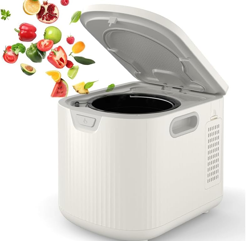 2.5L Compost Bin - Fully Automatic Household Food Waste Disposer, One-Click Cleaning LED Display, Rapid Fermentation to Produce Organic Fertilizer. an Eco-Friendly Kitchen Gadget