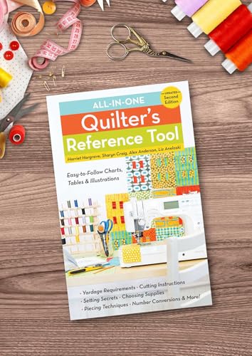 Image of All-in-One Quilter's Reference Tool, Updated Second Edition: Easy-to-Follow Charts, Tables & Illustrations - Yardage Requirements - Cutting ... Conversions - & More! (Reference Guide)