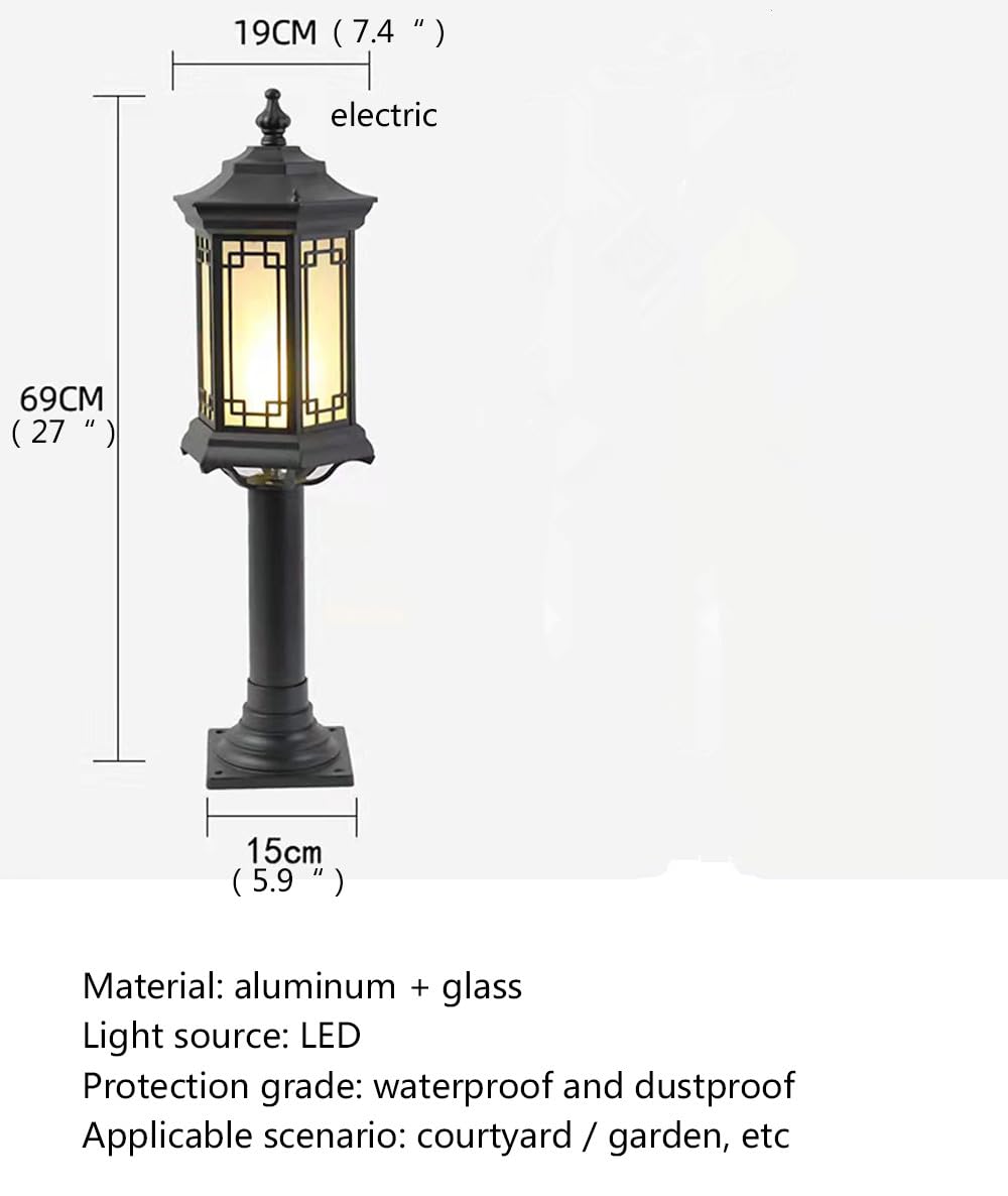 Współczesna zewnętrzna lampa trawnikowa Elektryczna wodoodporna lampa LED Willa Ogród Dziedziniec Dzielnica Dzielnice mieszkalne Lampa trawnikowa (Styl 10 H69CM Elektryczny 1 SZTUK)