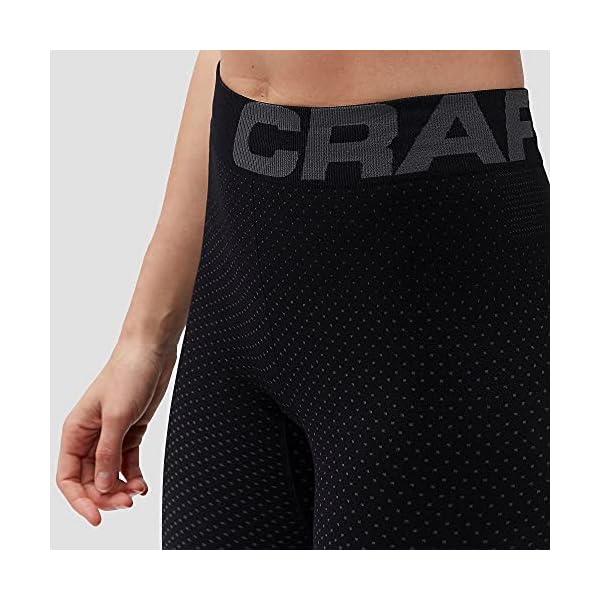 Craft Sportswear Women's Warm Intensity Running and Training Fitness Workout Outdoor Sport Tight Fit Base Layer Long Pants: cooling/bike/ski/sun/protection/bottoms, Black/Granite, Medium