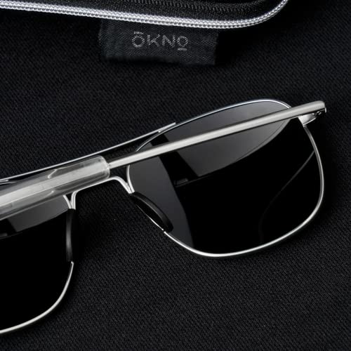 Image of OKNO Eyewearlabs | Polarized Full Rim Metal-Alloy Branded Stylish Sunglasses For Men & Women | 100% UV Protection Shades | Cricket Sports Cycling Driving | Medium | NighFire Series