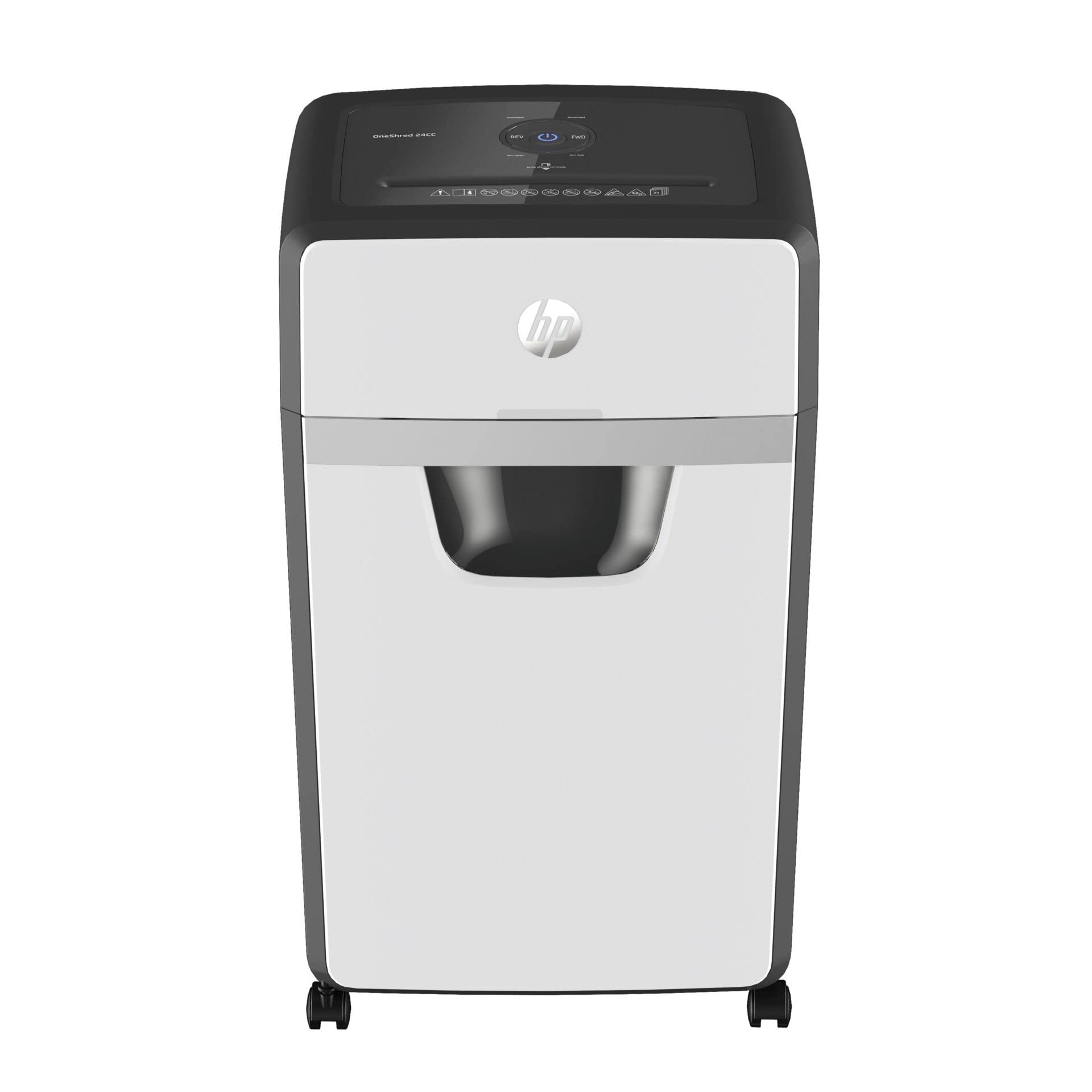 HP OneShred 24CC Aktenvernichter P4 | Schredder Aktenvernichter mit Cross Cut Partikelschnitt | Papierschredder für Zuhause & Büro | 24 Blatt Schnittleistung | Shredder Papier mit 30 L Auffangbehälter