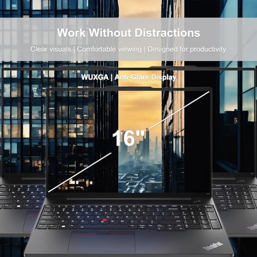 Image of Lenovo ThinkPad E16 AI Business Laptop, Intel Core Ultra 5 125U(Beats i7-1355U), 16 inch WUXGA, 32GB DDR5 RAM, 1.5TB Storage(1TB SSD + 500GB External), Backlit Keyboard, Fingerprint Reader, Win 11 Pro