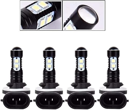 Paquete de 4 bombillas LED antiniebla superbrillantes de 50 W 881,889,862,886,894,896,898 10 bombillas LED antiniebla 881 DRL, luces diurnas, 6500 K