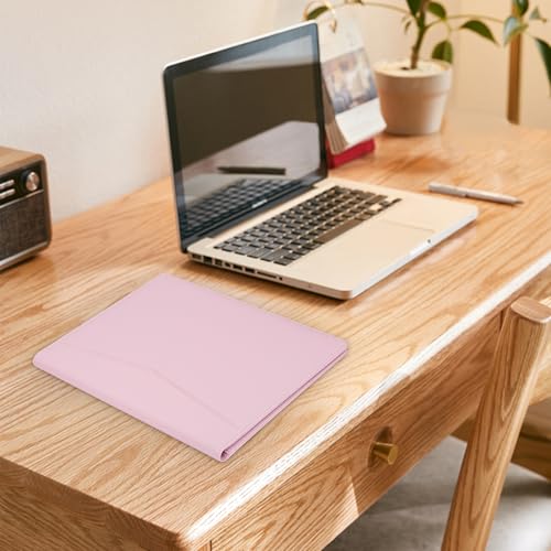 Image of Pacific Mailer Padfolio Portfolio Leather Binder, Interview Legal Document Organizer, Business Card Holder Included Letter Sized Writing Pad [Pink, Piano Noir Faux Leather Matte Finish]