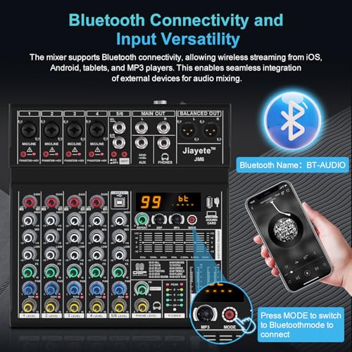 Professional Podcast Mixer Audio Interface