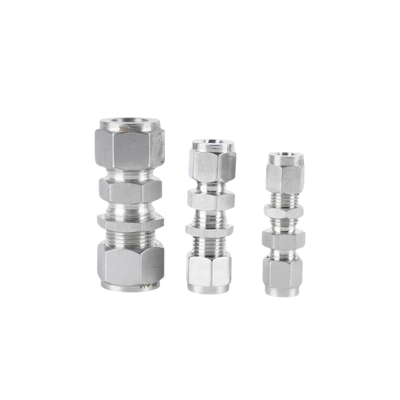 Rnumligh One Color Rnumlig 1Pc 304 Double Ferrules Hydraulic Pipe Fitting Compression Straight Union Bulkhead For 10Mm