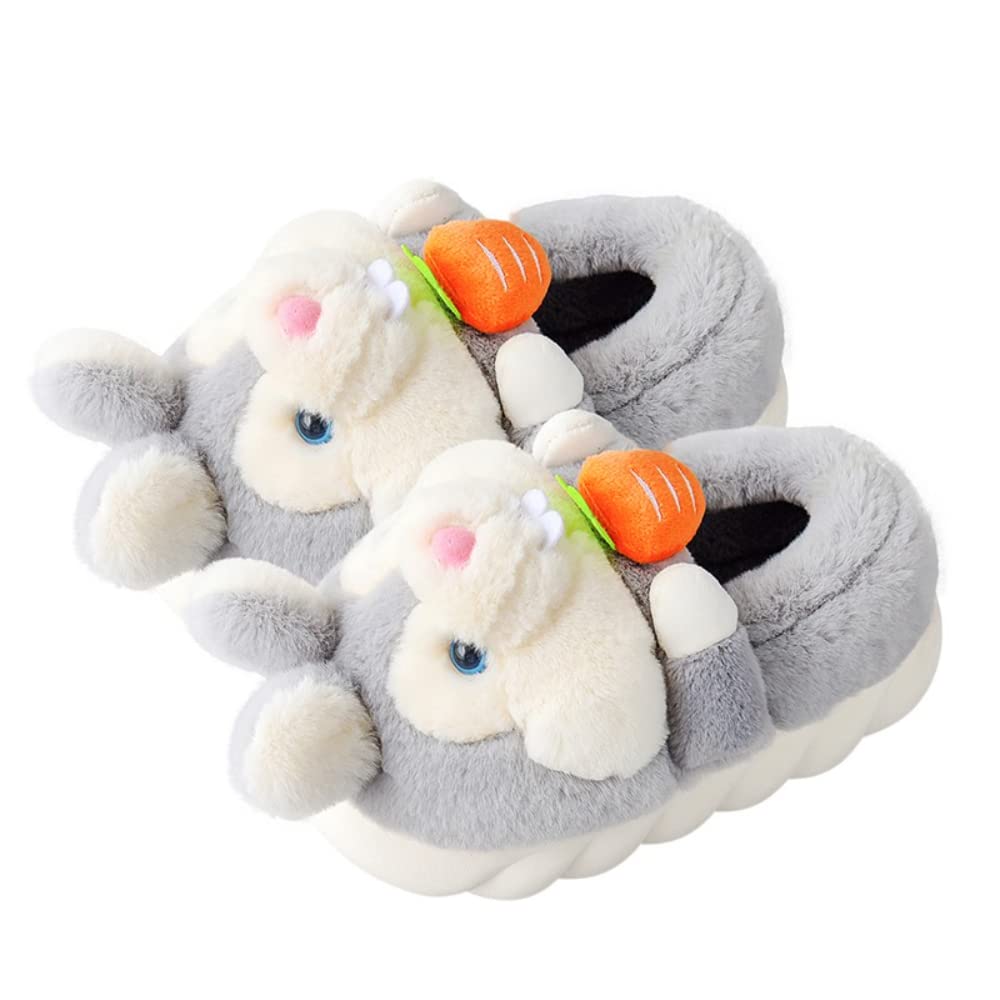 Winter Kawaii Warm Cozy Soft Fleece Fluffy Fuzzy Plush Animal House Slipper