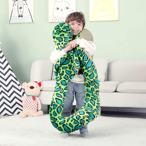 Image of IKASA Large Snake Cuddly Toy, Giant Soft Toy, 270 cm, Large Cobra Plush Toy, Giant Plush Toy, Jumbo Plush Toy, Gift for Children