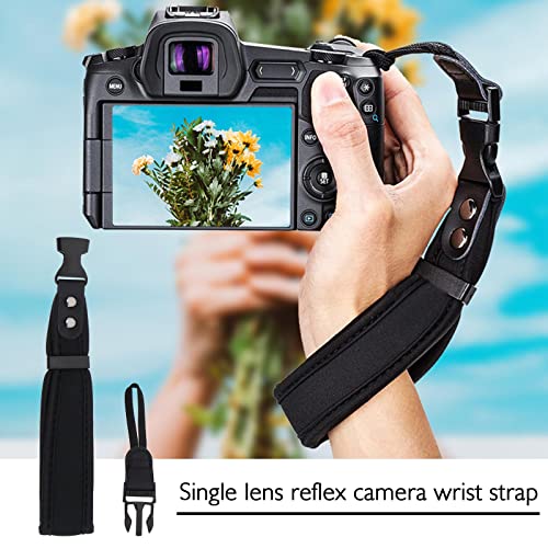 Create idea Camera Wrist Strap Soft Neoprene Wrist Lanyard with Quick-Release Buckle for Most DSLRs Non Mirror Cameras Point Cameras Binoculars 29.5cm Black - Image 2