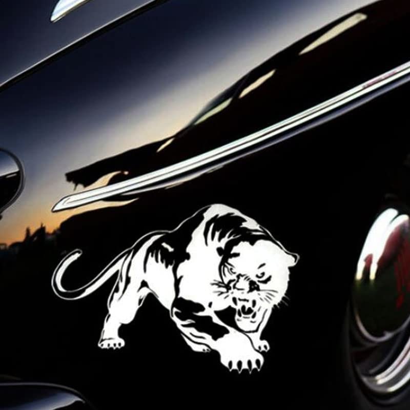 Image of Acxico 2Pcs 20 x 13 cm Panther Hunting Car Body Decal Car Stickers Motorcycle Decorations Black /White