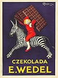 SANS CADRE Herbé ™ PUB Chocolat E. WEDEL Ripl-Poster/Reproduction HQ 60x80cm d\'une Affiche Vintage