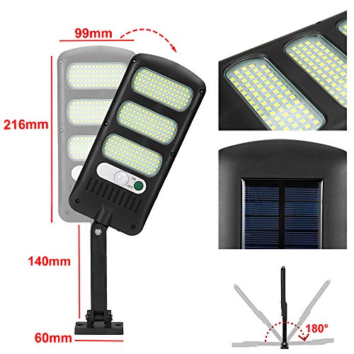 Solarleuchte für Außen, 2 Stück 213 LED Solarlampe mit Bewegungssensor Wasserdicht 180° Einstellbar Sicherheitslicht für… – Bild 8