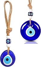 Turkish Eye, 2 Pieces Turkish Blue Evil Eye Amulet for Home Decoration, Evil Eye Car Wall Decor, Home Decor, Good Luck Ornament (5cm)