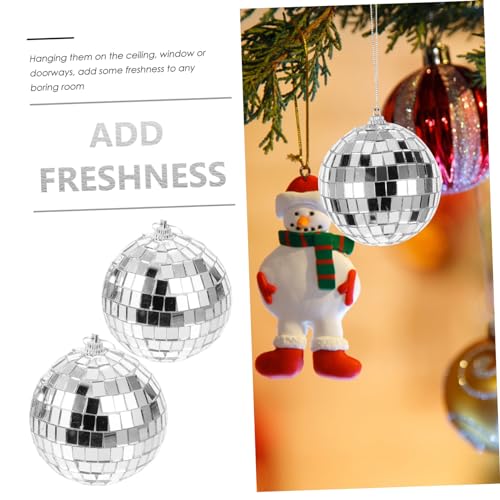 Abaodam 9 piezas de decoraciones colgantes de disco espejo multifunción para fiestas y eventos festivos miniatura 7