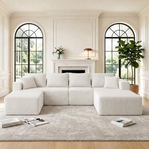 Image of 118 Inch Oversized U-Shaped Boneless Cloud Sectional Couch