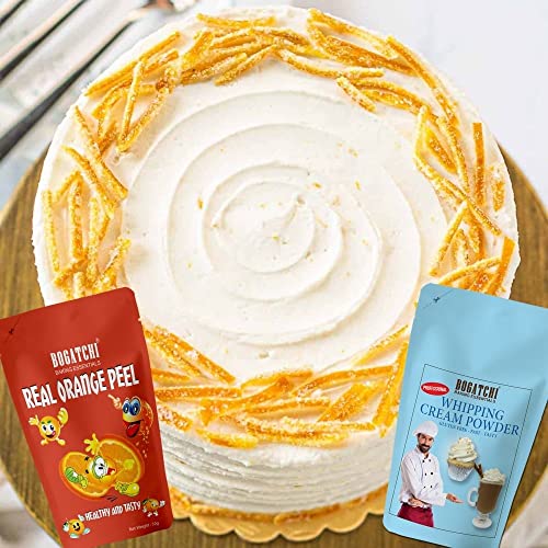 Image of BOGATCHI Whipping Cream Powder, Whipping cream for cake, Whipped Cream, Premium Whipping cream Powder,Rich Whipping cream|FREE One Extra Whipping Cream Powder(50g)+ Orange Peel (25g)