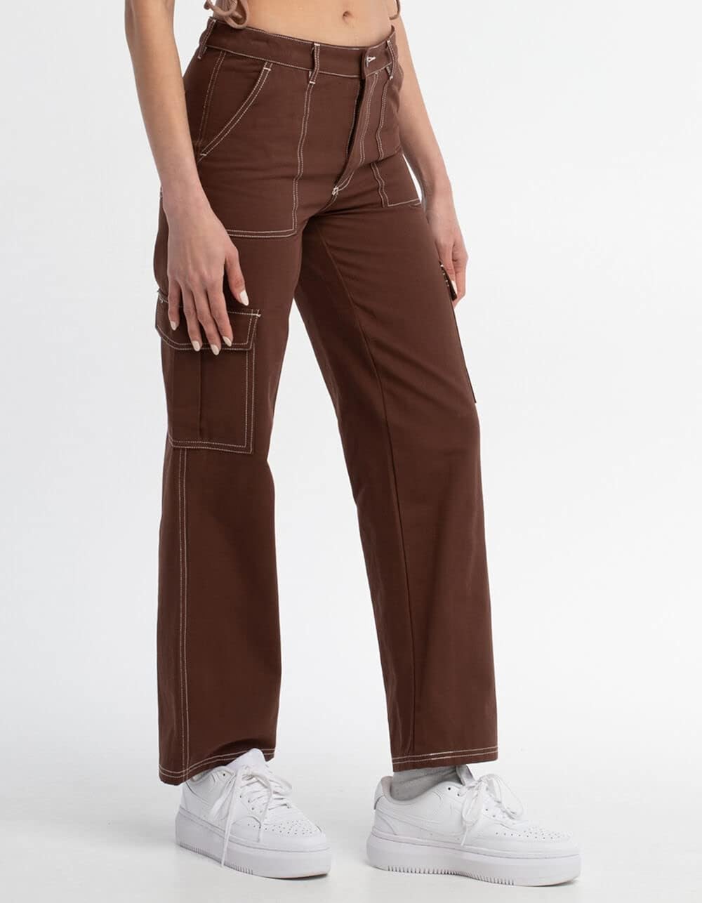 Full tilt contrast stitch cargo pants Clearance