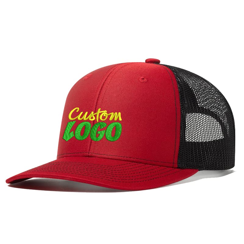 Custom Logo Embroidered Trucker Hats for Men Adjustable Snapback Mesh Cap Great for Outdoors Baseball Cap