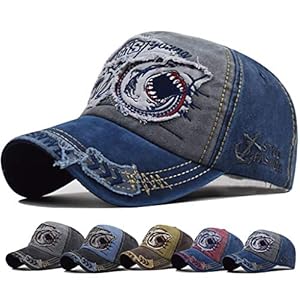 CheChury Mens Distressed Baseball Cap Snapback Trucker Hat Outdoor Sports Cap Unisex Snapback Vintage Trucker Cap