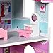 HOMCOM Casa de Muñecas de 3 Pisos con Patio Muebles Accesorios Completos...