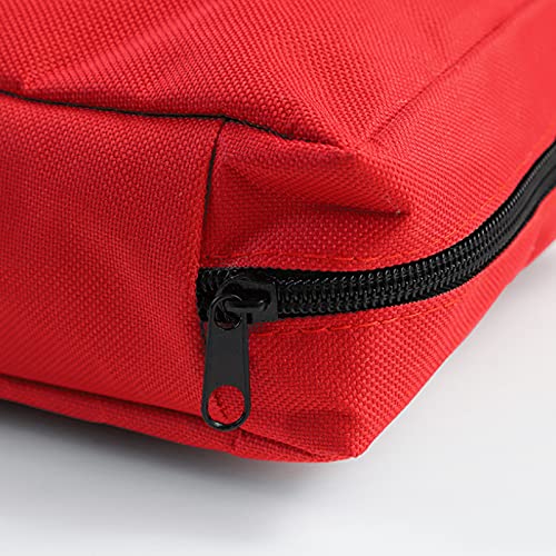 Image of First Aid Kit Reflective Cross Empty Travel Rescue Pouch Medicine Bag Emergency kit Suitable for Car Home Office Kitchen Sport Outdoors (Red)