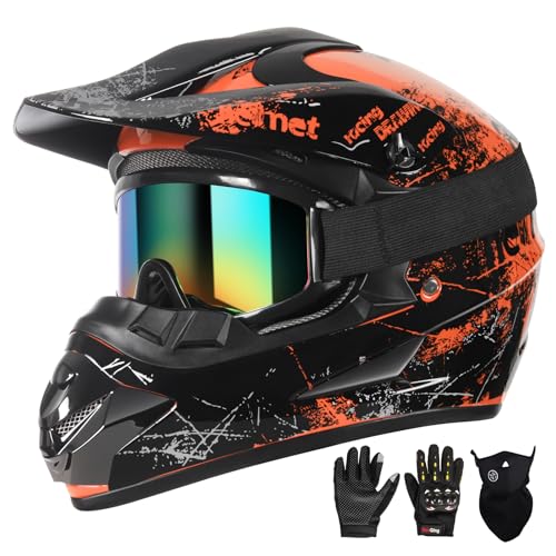 SPARK Dirt Bike Helmets Kids Motorcycle Helmet Youth ATV Motocross Full Face Men Women Off-Road...