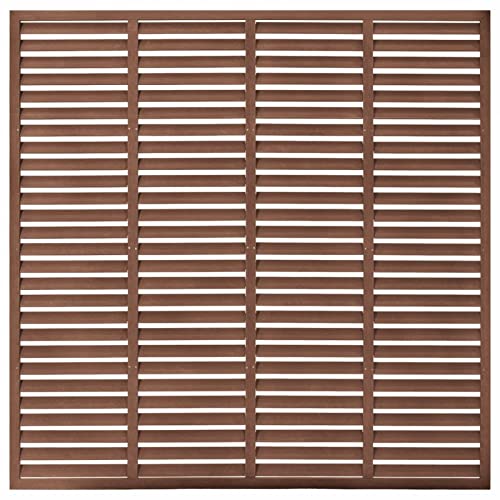 Tidyard Lamellenzaun Sichtschutzzaun Gartenzaun Windschutz Zaun Zaunfeld Zaunelement Terrasse Garten WPC 180x180 cm Braun