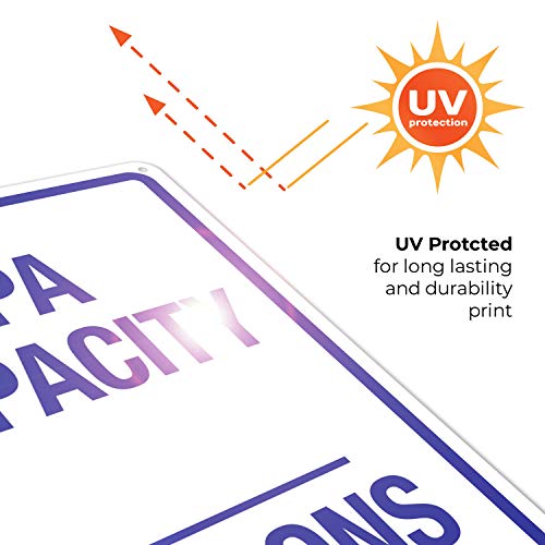 Cartel señal de capacidad para spa 10x14 pulgadas miniatura 7