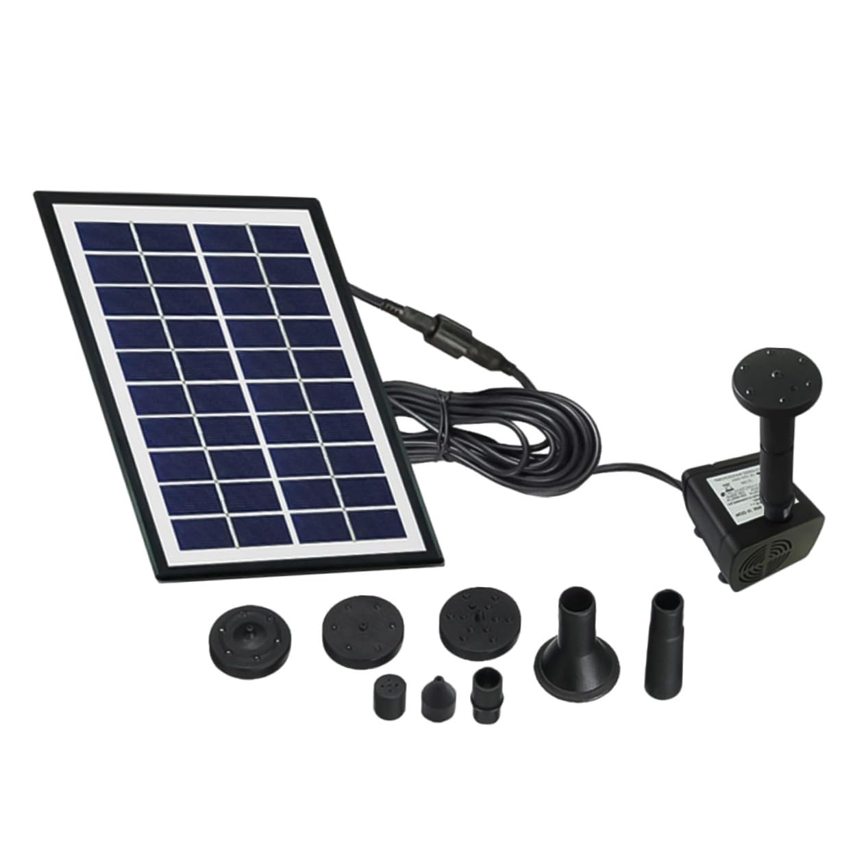 PartyKindom Pompa Fontana Solare Galleggiante Per Giardino Esterno Vasca Decorativa Con Circolazione Acqua e Ossigenazione Automatica Senza Batteria