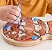 Hape Go-Fish-Go Maze Puzzle Magnetic Wooden Bead Happy Clown Fish Educational Travel Toy Game for Toddlers and Kids, Orange and White