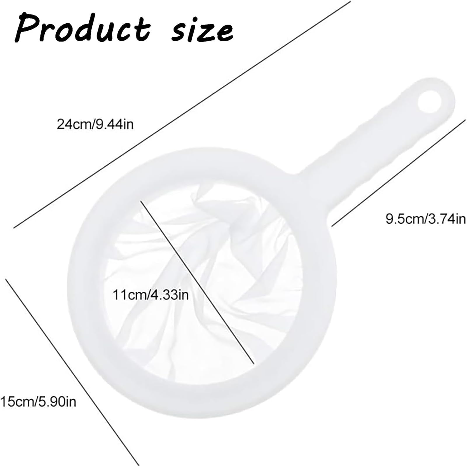 MGE - Set De 3 Passoires En Tissu - Tamis De Filtre Alimentaire - Tamis à Jus,Filtres à Mailles Fines,Filtre à Vin,Pour Filtrer Les Huiles,Café,Vin,Jus,Lait De Soja - 10 Cm
