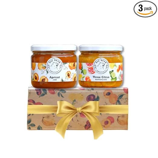 Big Bear Farms Combo of Apricot Jam & Three Citrus Marmalade, Combo Pack, (350G each), Festive Gifting, Corporate Gifting, Gift Hamper, Gift Sets for Families