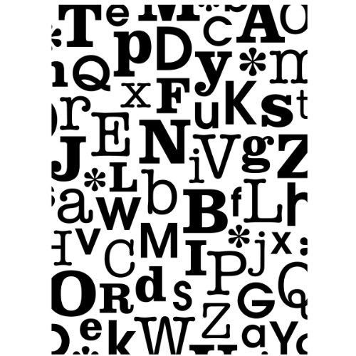 Darice 1218-70 Embossing Folder, 4.25 by 5.75-Inch, Abc's Background Design