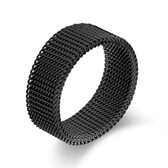 MIAMI Rings for Men Combo Boys Boyfriend gents friends girls Blue gold silver ring for men Black Ring for Boys Stainless Steel Chain finger Rings Stylish Fashion thumb band for mens gifts M412-image-11